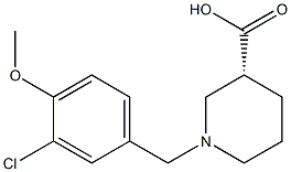 (3R)-1-(3-chloro-4-methoxybenzyl)piperidine-3-carboxylic acid Struktur