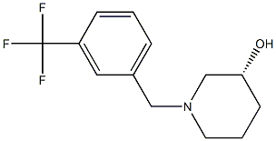 (3R)-1-[3-(trifluoromethyl)benzyl]piperidin-3-ol Struktur