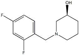 (3S)-1-(2,4-difluorobenzyl)piperidin-3-ol Struktur