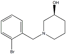 (3S)-1-(2-bromobenzyl)piperidin-3-ol Struktur