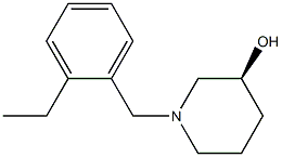 (3S)-1-(2-ethylbenzyl)piperidin-3-ol Struktur