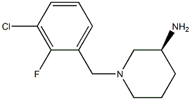 (3S)-1-(3-chloro-2-fluorobenzyl)piperidin-3-amine Struktur