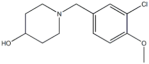 1-(3-chloro-4-methoxybenzyl)piperidin-4-ol Struktur