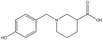 1-(4-hydroxybenzyl)piperidine-3-carboxylic acid Struktur