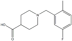 1-(5-fluoro-2-methylbenzyl)piperidine-4-carboxylic acid Struktur