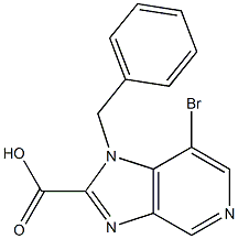 1-benzyl-7-bromo-1H-imidazo[4,5-c]pyridine-2-carboxylic acid Struktur