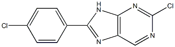 2-chloro-8-(4-chlorophenyl)-9H-purine Struktur