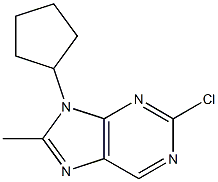 2-chloro-9-cyclopentyl-8-methyl-9H-purine Struktur