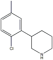 3-(2-chloro-5-methylphenyl)piperidine Struktur