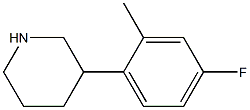 3-(4-fluoro-2-methylphenyl)piperidine Struktur