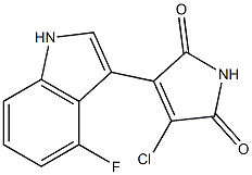 3-chloro-4-(4-fluoro-1H-indol-3-yl)-1H-pyrrole-2,5-dione Struktur