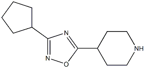 4-(3-cyclopentyl-1,2,4-oxadiazol-5-yl)piperidine Struktur