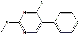 4-chloro-2-(methylsulfanyl)-5-phenylpyrimidine Struktur