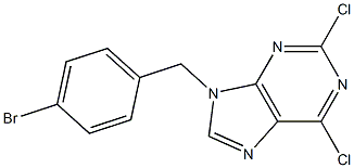 9-(4-bromobenzyl)-2,6-dichloro-9H-purine Struktur