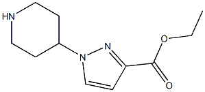 ethyl 1-piperidin-4-yl-1H-pyrazole-3-carboxylate Struktur