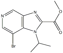 methyl 7-bromo-1-(1-methylethyl)-1H-imidazo[4,5-c]pyridine-2-carboxylate Struktur