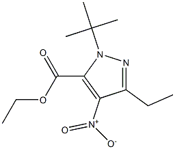 1-(1,1-DIMETHYLETHYL)-3-ETHYL-4-NITRO-1H-PYRAZOLE-5-CARBOXYLICACIDETHYLESTER Struktur