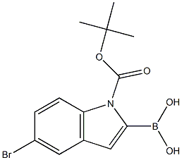 5-BROMO-N-BOC-INDOLE-2-BORONIC ACID 97% Struktur