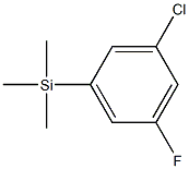 1-(TRIMETHYLSILYL)-3-CHLORO-5-FLUOROBENZENE 96% Struktur