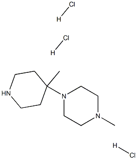 1-METHYL-4-(4-METHYLPIPERIDIN-4-YL)PIPERAZINE TRIHYDROCHLORIDE, 95+% Struktur