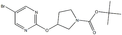 3-(5-BROMOPYRIMIDIN-2-YLOXY)PYRROLIDINE-1-CARBOXYLIC ACID TERT-BUTYL ESTER, 95+% Struktur