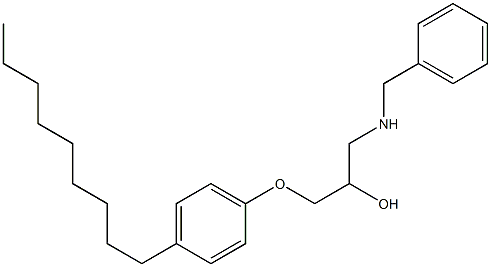 1-Benzylamino-3-(4-nonyl-phenoxy)-propan-2-ol Struktur