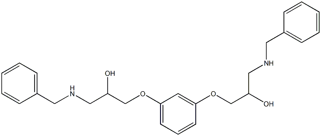 1-Benzylamino-3-[3-(3-benzylamino-2-hydroxy-propoxy)-phenoxy]-propan-2-ol Struktur