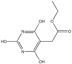 Ethyl (2,4,6-trihydroxypyrimidin-5-yl)-acetate Struktur