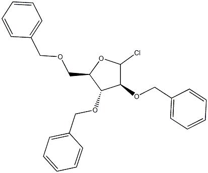 2,3,5-TRI-O-BENZYL-D-ARABINOFURANOSYL CHLORIDE Struktur