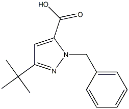 1-BENZYL-3-(TERT-BUTYL)PYRAZOLE-5-CARBOXYLIC ACID Struktur