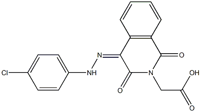 2-[4-[(Z)-2-(4-chlorophenyl)hydrazono]-1,3-dioxo-2(1H,3H)-isoquinolinyl]acetic acid Struktur