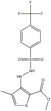 methyl 4-methyl-3-(2-{[4-(trifluoromethyl)phenyl]sulfonyl}hydrazino)thiophene-2-carboxylate Struktur