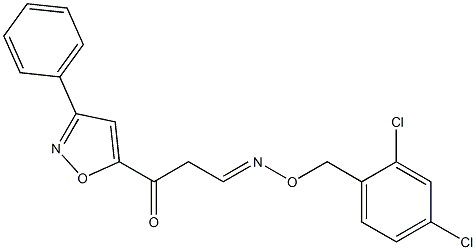 3-oxo-3-(3-phenyl-5-isoxazolyl)propanal O-(2,4-dichlorobenzyl)oxime Struktur