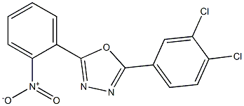 2-(3,4-dichlorophenyl)-5-(2-nitrophenyl)-1,3,4-oxadiazole Struktur