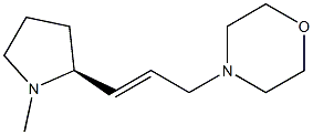 4-{(E)-3-[(2S)-1-methyltetrahydro-1H-pyrrol-2-yl]-2-propenyl}morpholine Struktur