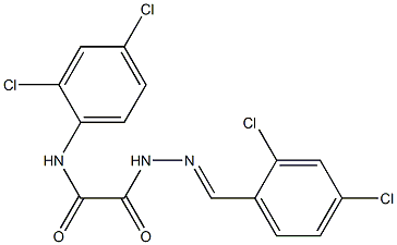 N1-(2,4-dichlorophenyl)-2-[2-(2,4-dichlorobenzylidene)hydrazino]-2-oxoacetamide Struktur