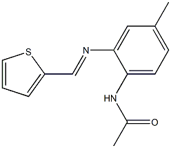 N1-{4-methyl-2-[(2-thienylmethylidene)amino]phenyl}acetamide Struktur