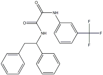 N1-(1,2-diphenylethyl)-N2-[3-(trifluoromethyl)phenyl]ethanediamide Struktur