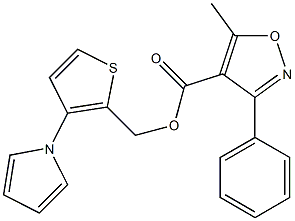 [3-(1H-pyrrol-1-yl)-2-thienyl]methyl 5-methyl-3-phenylisoxazole-4-carboxyla te Struktur