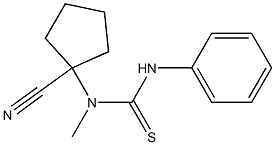 N-(1-cyanocyclopentyl)-N-methyl-N'-phenylthiourea Struktur