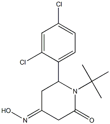 1-(tert-butyl)-6-(2,4-dichlorophenyl)dihydro-2,4(1H,3H)-pyridinedione 4-oxime Struktur