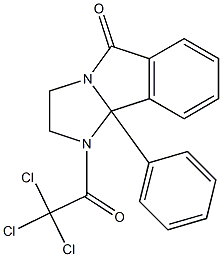 9b-phenyl-1-(2,2,2-trichloroacetyl)-2,3,5,9b-tetrahydro-1H-imidazo[2,1-a]isoindol-5-one Struktur