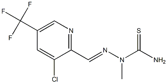 2-{[3-chloro-5-(trifluoromethyl)-2-pyridyl]methylidene}-1-methylhydrazine-1-carbothioamide Struktur