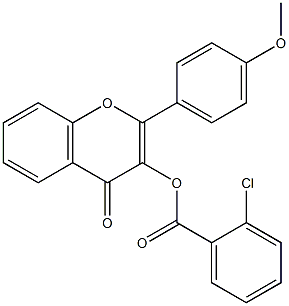 2-(4-methoxyphenyl)-4-oxo-4H-chromen-3-yl 2-chlorobenzenecarboxylate Struktur