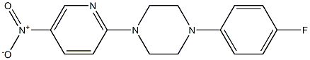 1-(4-fluorophenyl)-4-(5-nitro-2-pyridinyl)piperazine Struktur