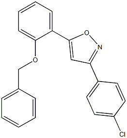 5-[2-(benzyloxy)phenyl]-3-(4-chlorophenyl)isoxazole Struktur