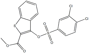 methyl 3-{[(3,4-dichlorophenyl)sulfonyl]oxy}benzo[b]thiophene-2-carboxylate Struktur