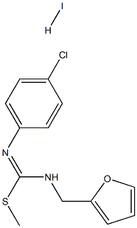 methyl N-(4-chlorophenyl)-[(2-furylmethyl)amino]methanimidothioate hydroiodide Struktur