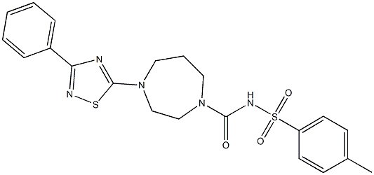 N1-{[4-(3-phenyl-1,2,4-thiadiazol-5-yl)-1,4-diazepan-1-yl]carbonyl}-4-methylbenzene-1-sulfonamide Struktur