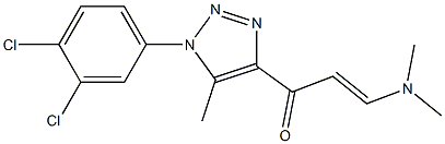 1-[1-(3,4-dichlorophenyl)-5-methyl-1H-1,2,3-triazol-4-yl]-3-(dimethylamino)prop-2-en-1-one Struktur